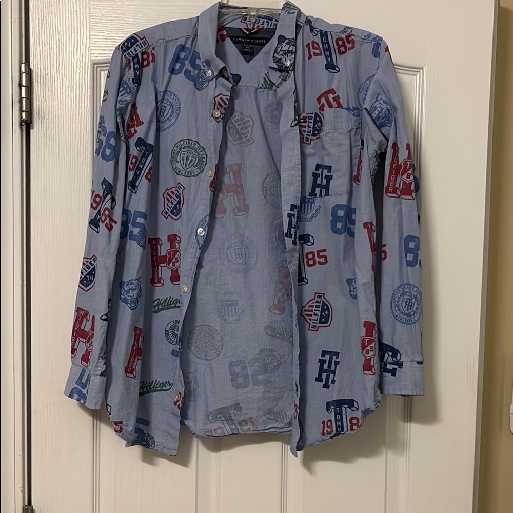 Tommy Hilfiger Blue and Red Lightweight Jacket